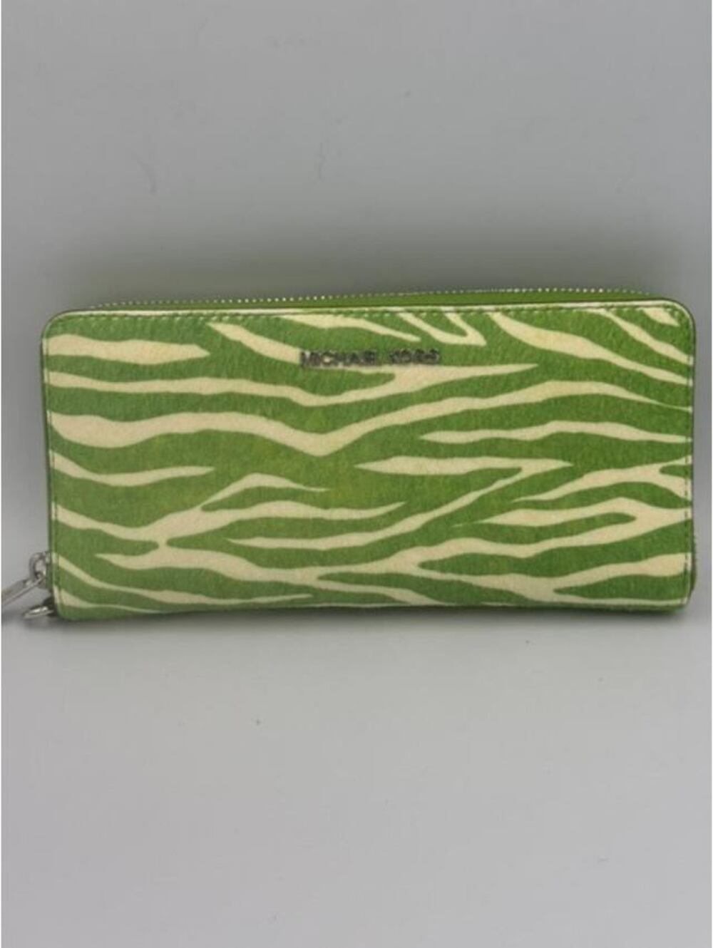 Michael Kors Green Zebra Print Calf Hair Wallet  NWOT